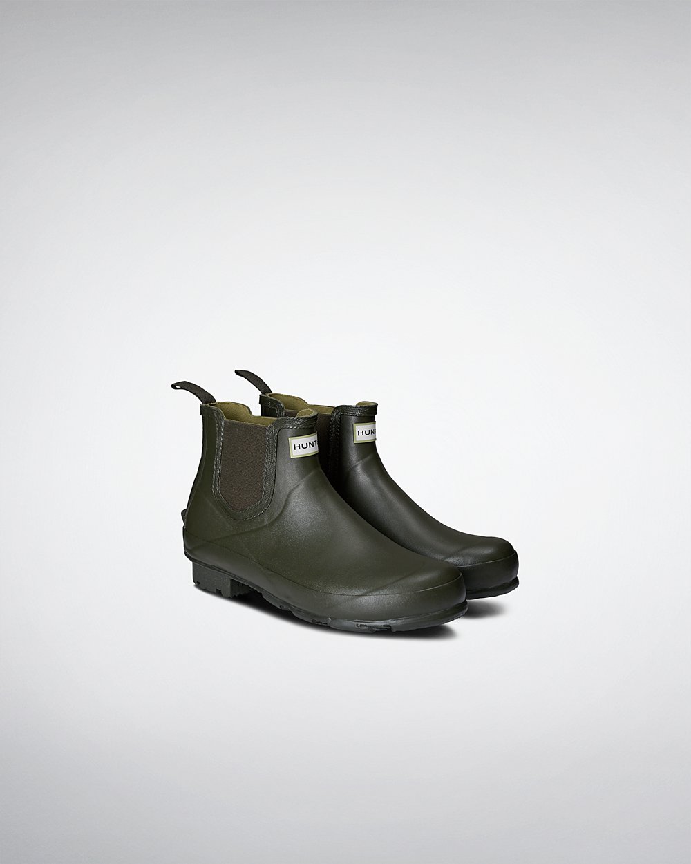 Botas Chelsea Hunter Homem Verde Escuro Oliva - Norris Field - 26ZAUKQIG